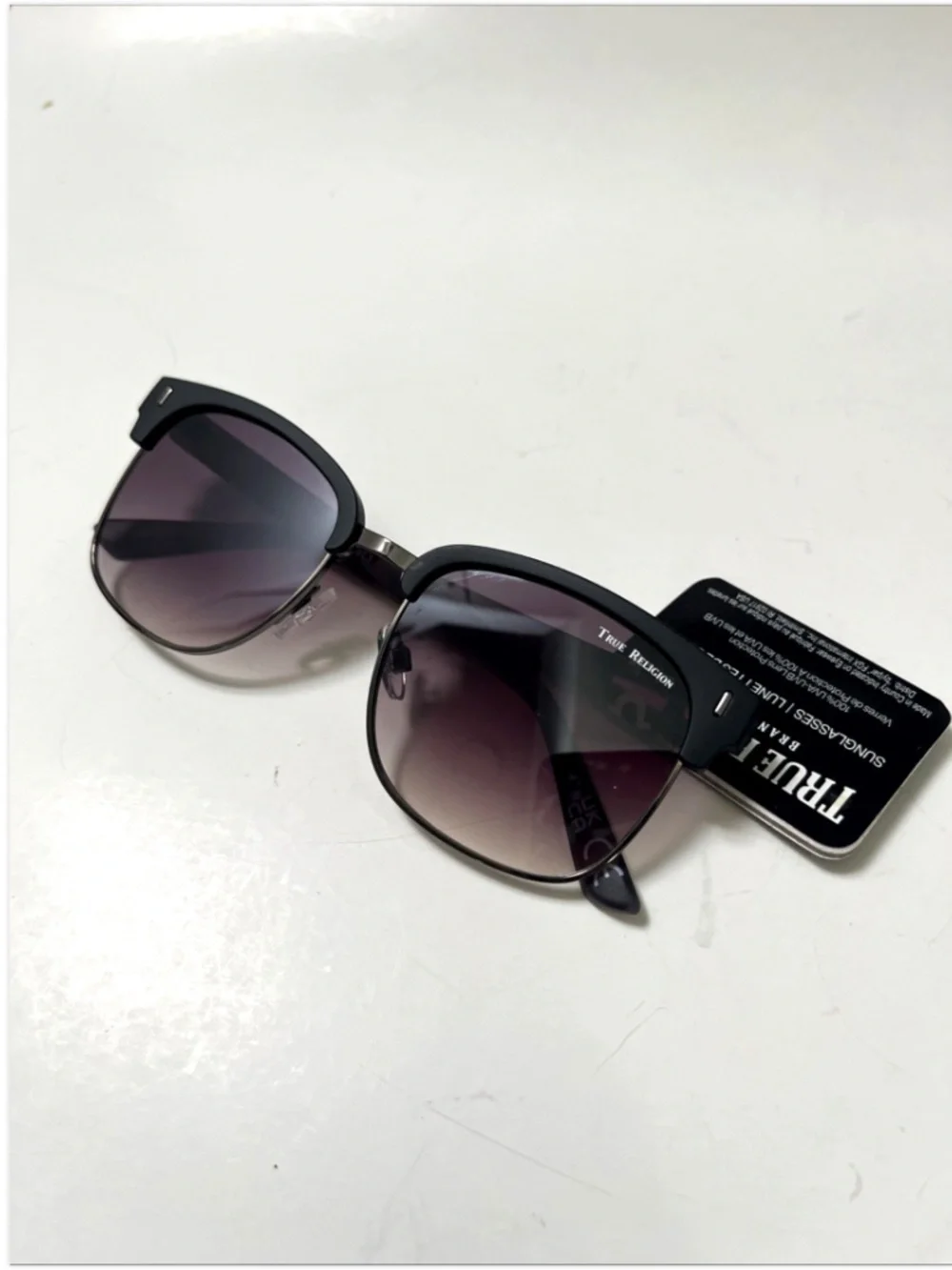 New TRUE RELIGION Classic Sunglasses Frosted Matte Tortoise Acetate